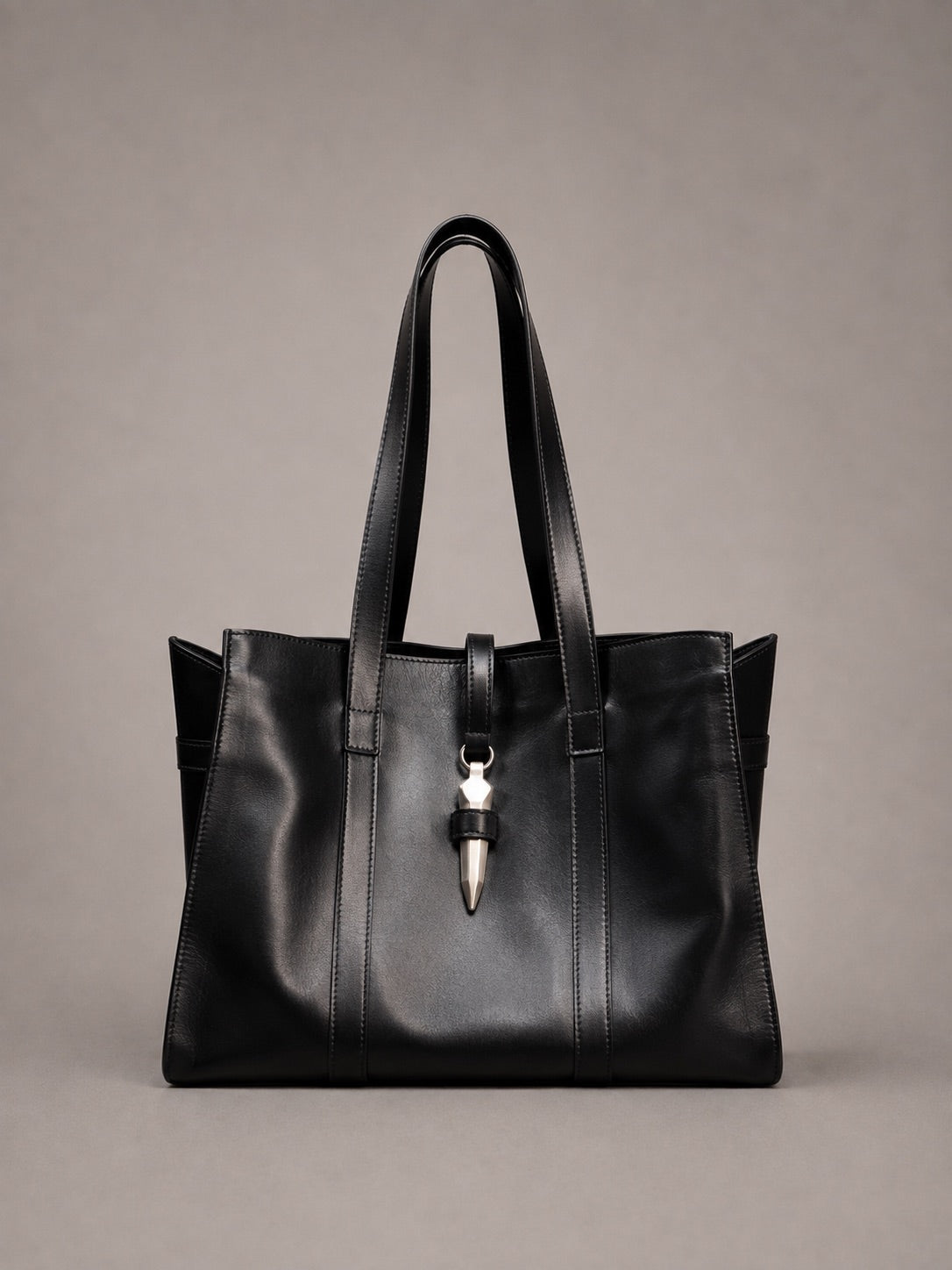 Cartera de Cuero Genuino Elisa Negro