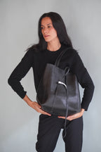 Cartera de Cuero Genuino Cecilia Negro