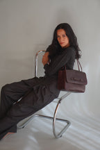 Cartera Cuero Genuino Sofia Chocolate