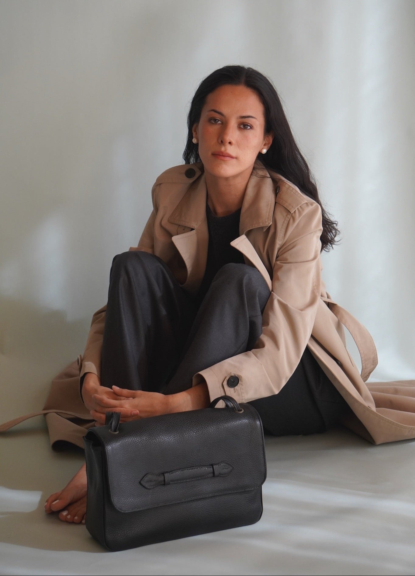 Cartera Cuero Genuino Sofia Negro