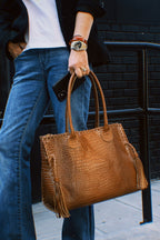 Cartera Cuero Genuino Rocio CR Chocolate