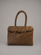 Cartera Cuero Genuino Laura Taupe