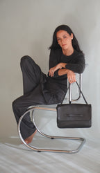 Cartera Cuero Genuino Sofia Negro