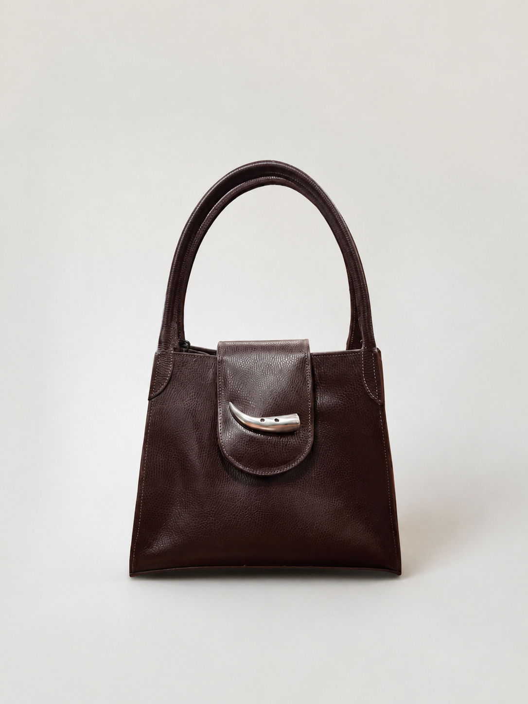 Cartera de Cuero Genuino Teresita M Chocolate