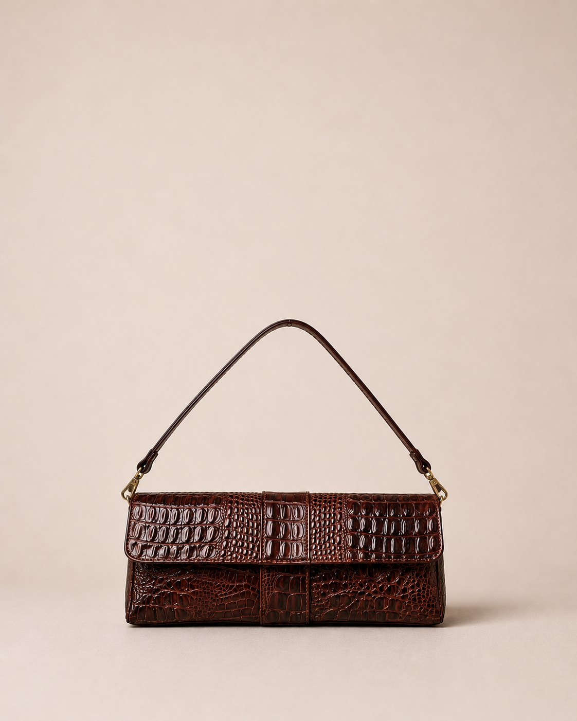 Cartera de Cuero Genuino Valentina CR Café