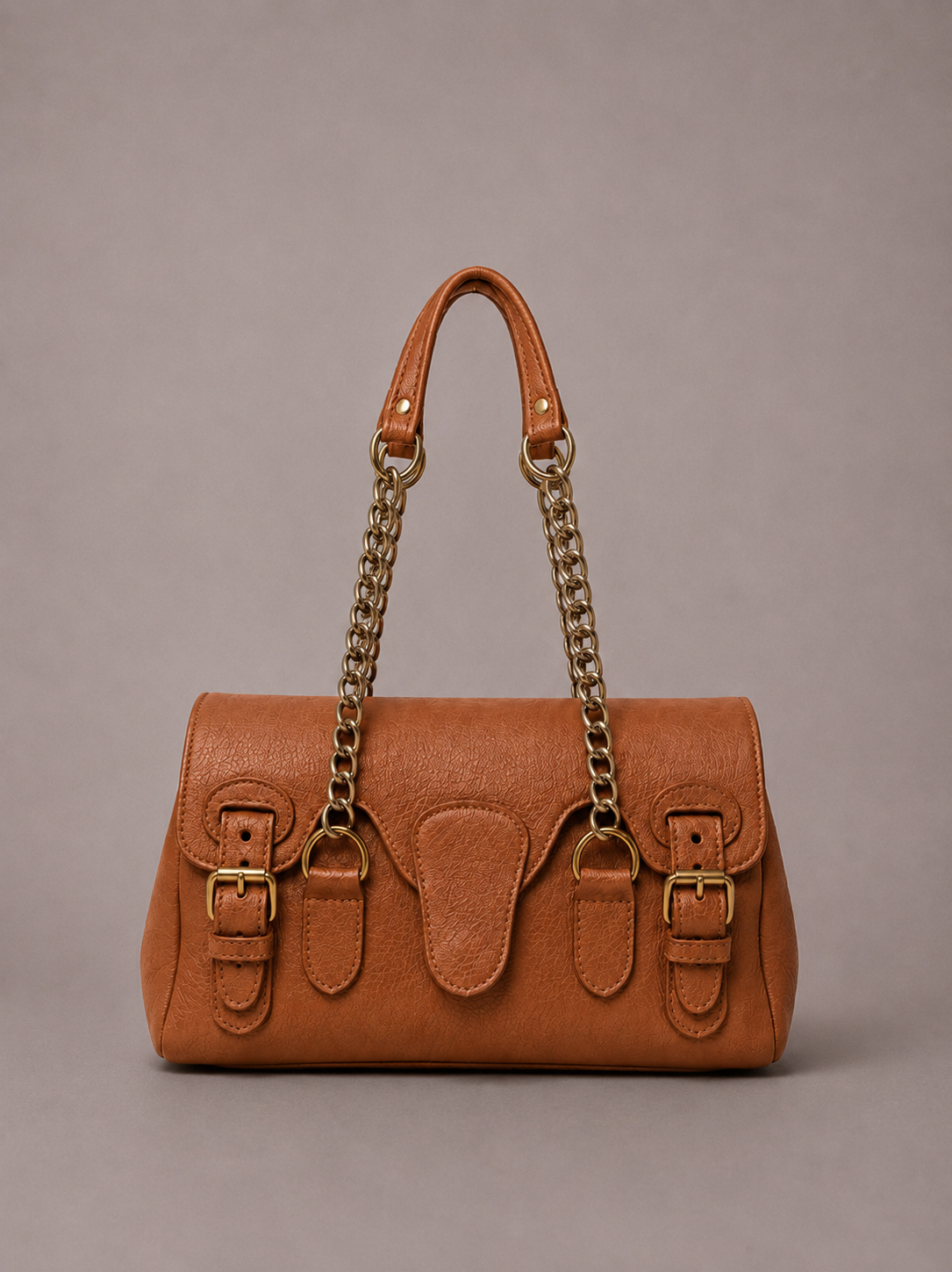 Cartera de Cuero Genuino Aurora Camel