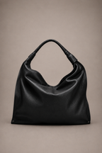 Cartera Cuero Genuino Clara Midi Negro