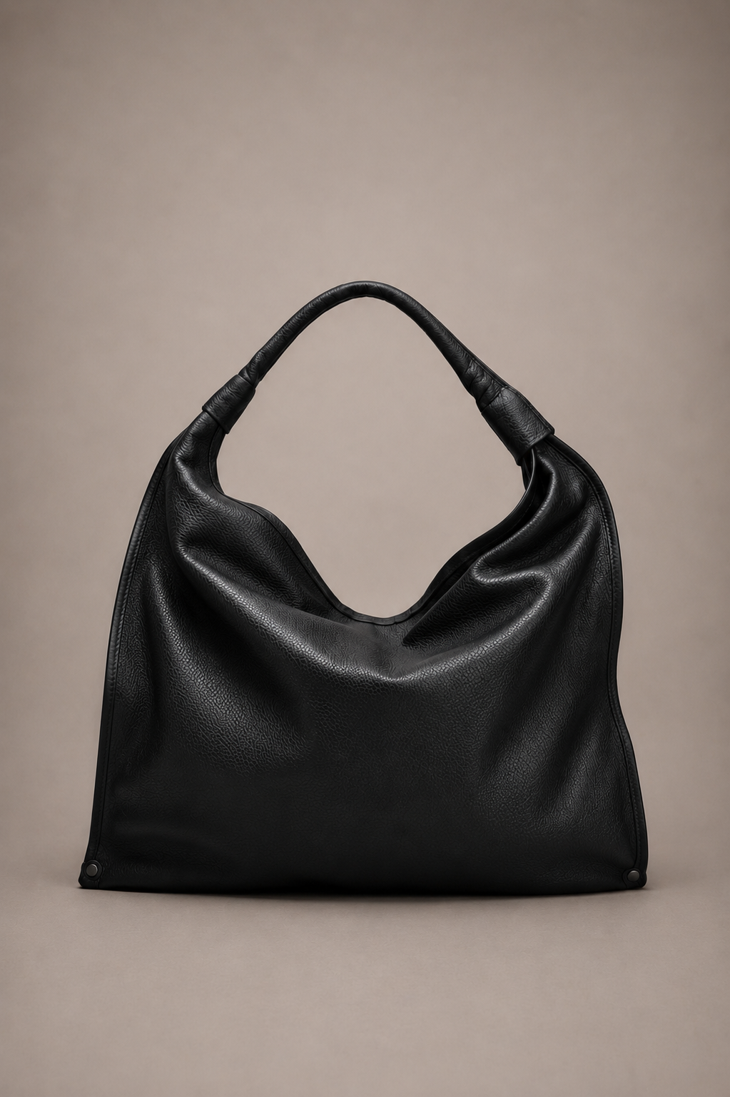 Cartera Cuero Genuino Clara Midi Negro