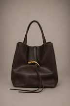 Cartera de Cuero Genuino Cecilia Chocolate