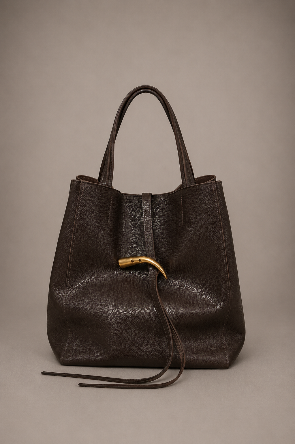 Cartera de Cuero Genuino Cecilia Chocolate