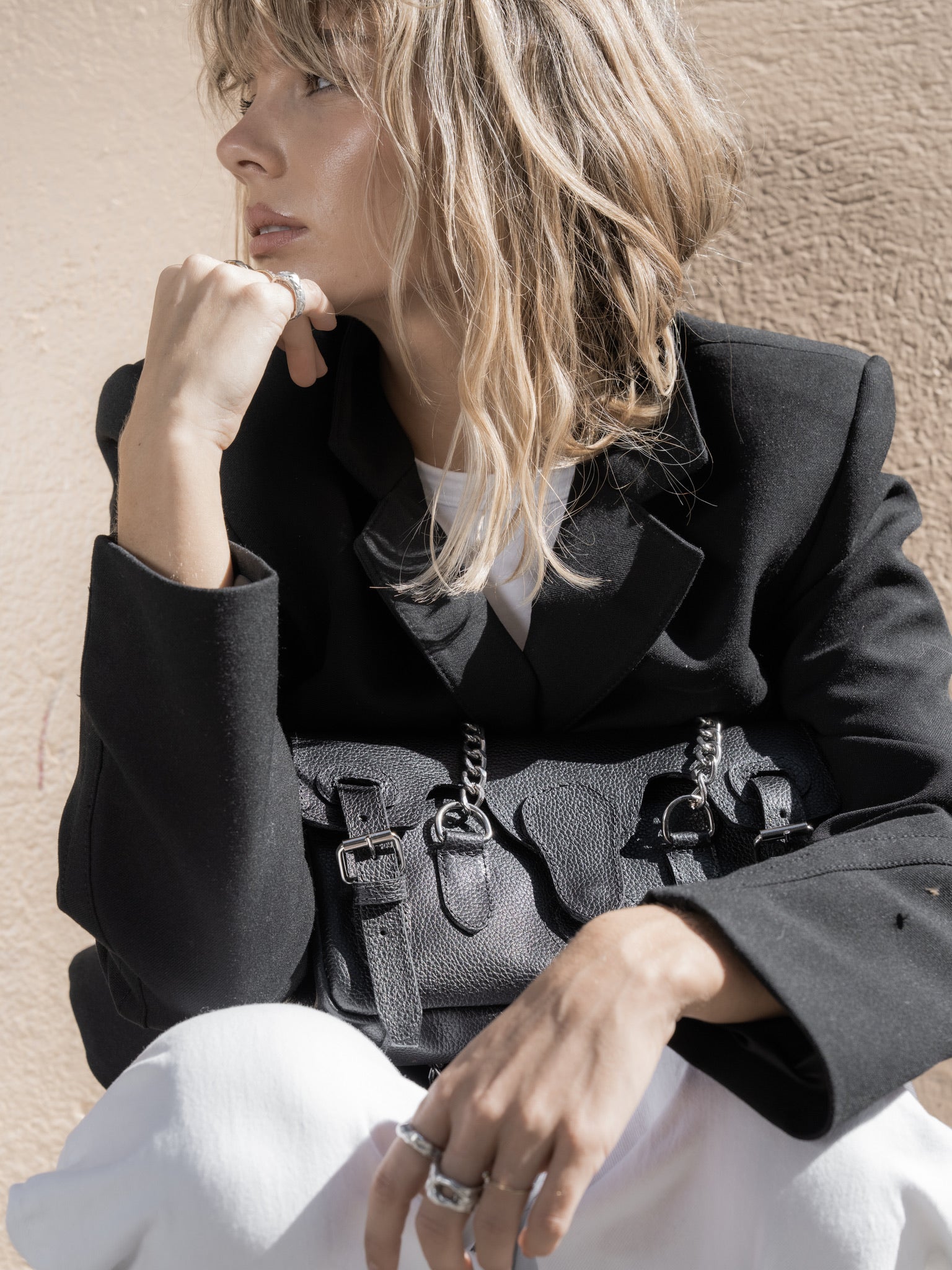 Cartera de Cuero Genuino Aurora Negro
