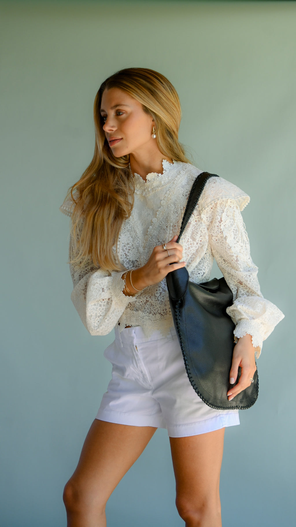 Cartera de Cuero Genuino Carola Negro