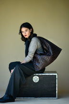 Cartera Cuero Genuino Macarena Maxi Chocolate