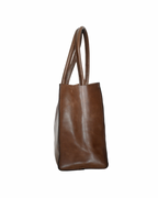 Cartera  Cuero Genuino Elena Chocolate